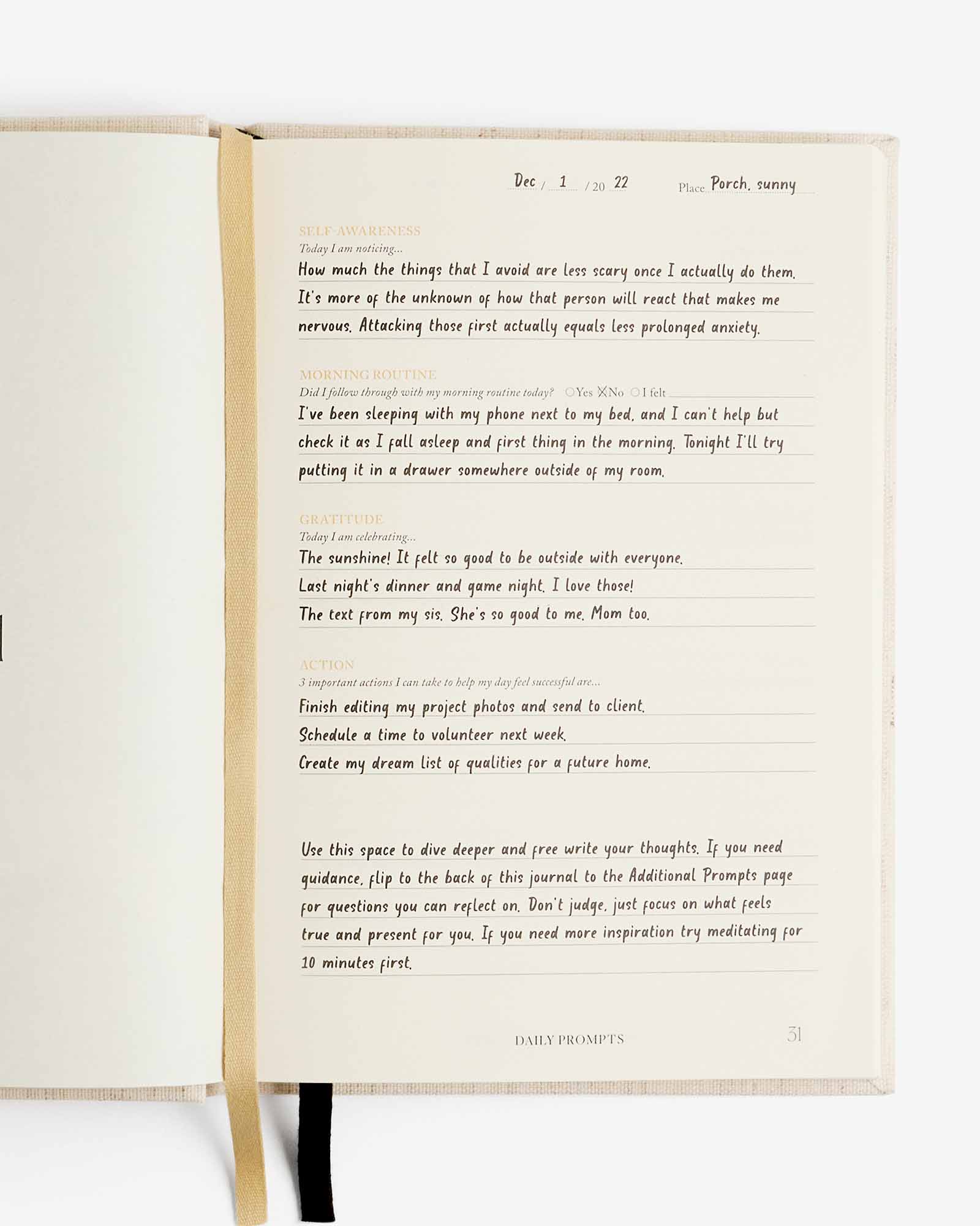 Notes to Mindfulness Journal | Guided Daily Reflection & Intentional Living