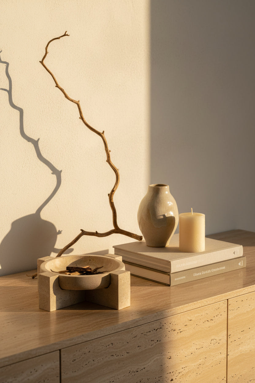 Wabi-Sabi Limestone Display Tray