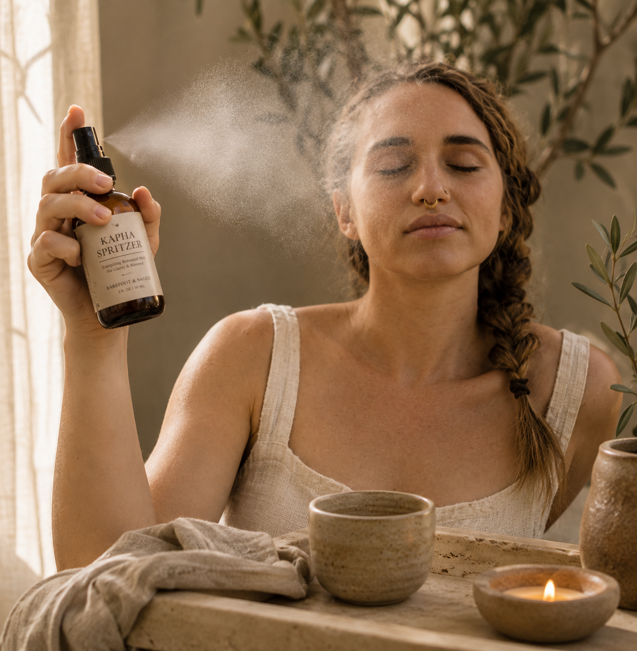 Kapha Spritzer | Ayurvedic Aromatherapy Mist for Energy & Elevation