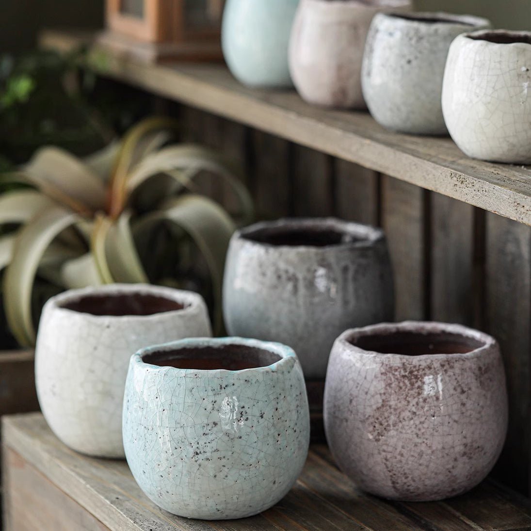 Artisan Ceramic Planter Set