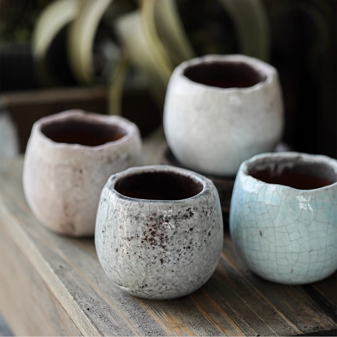 Artisan Ceramic Planter Set