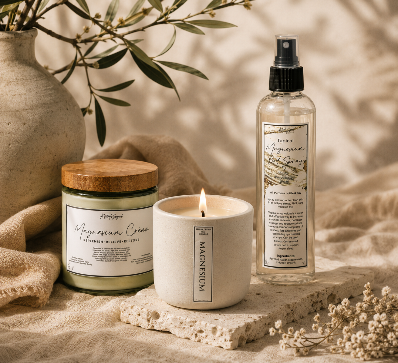 Magnesium Ritual Set | Botanical Body Care Trio