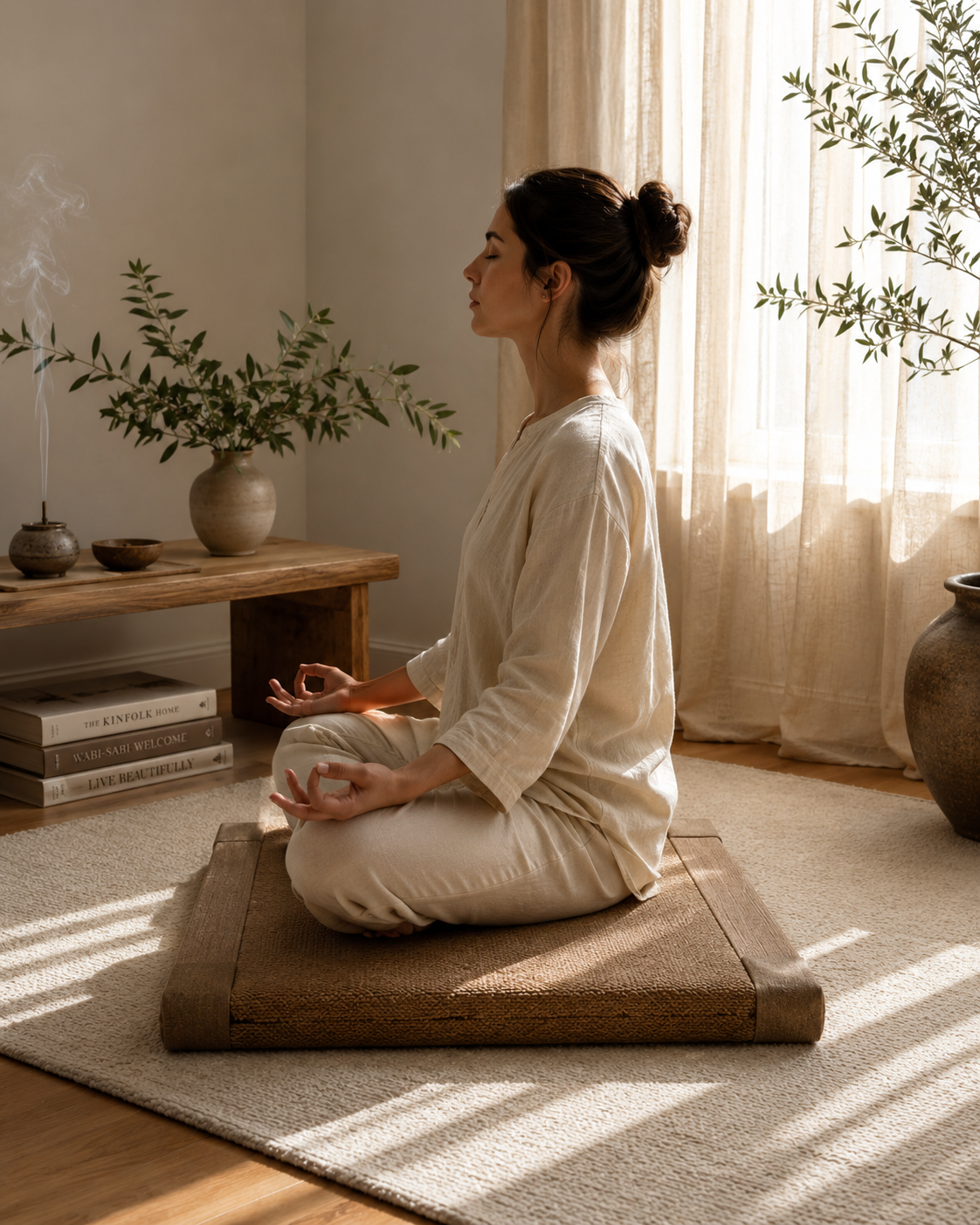 Natural Bamboo Fiber Meditation Cushion