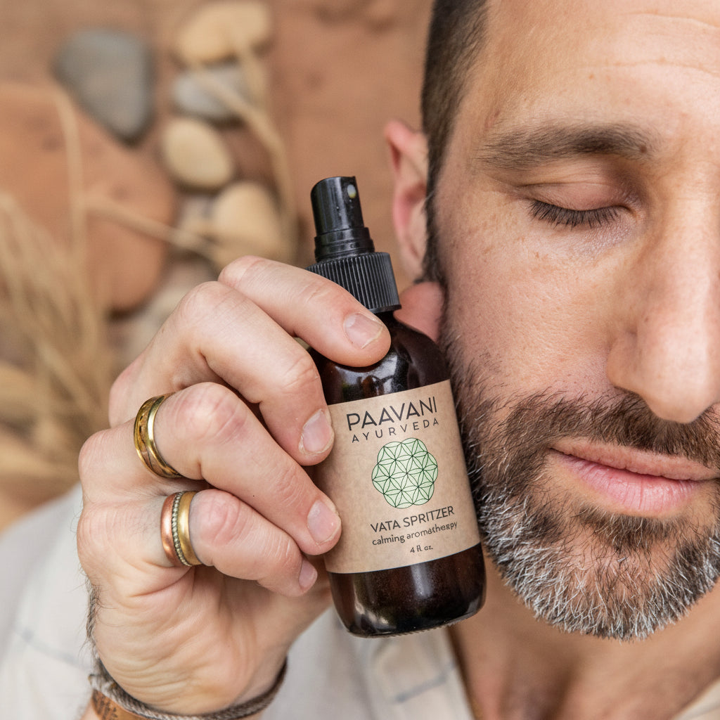 Vata Aromatherapy Spritzer | Grounding Botanical Mist for Calm & Balance
