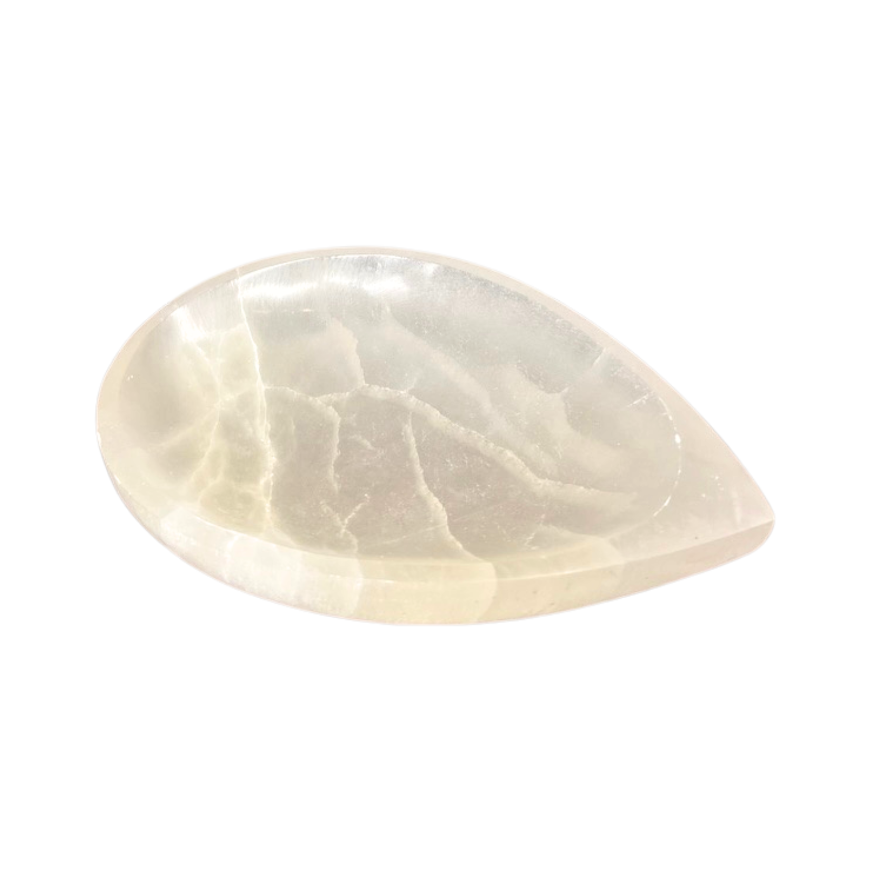 Selenite Teardrop Bowl