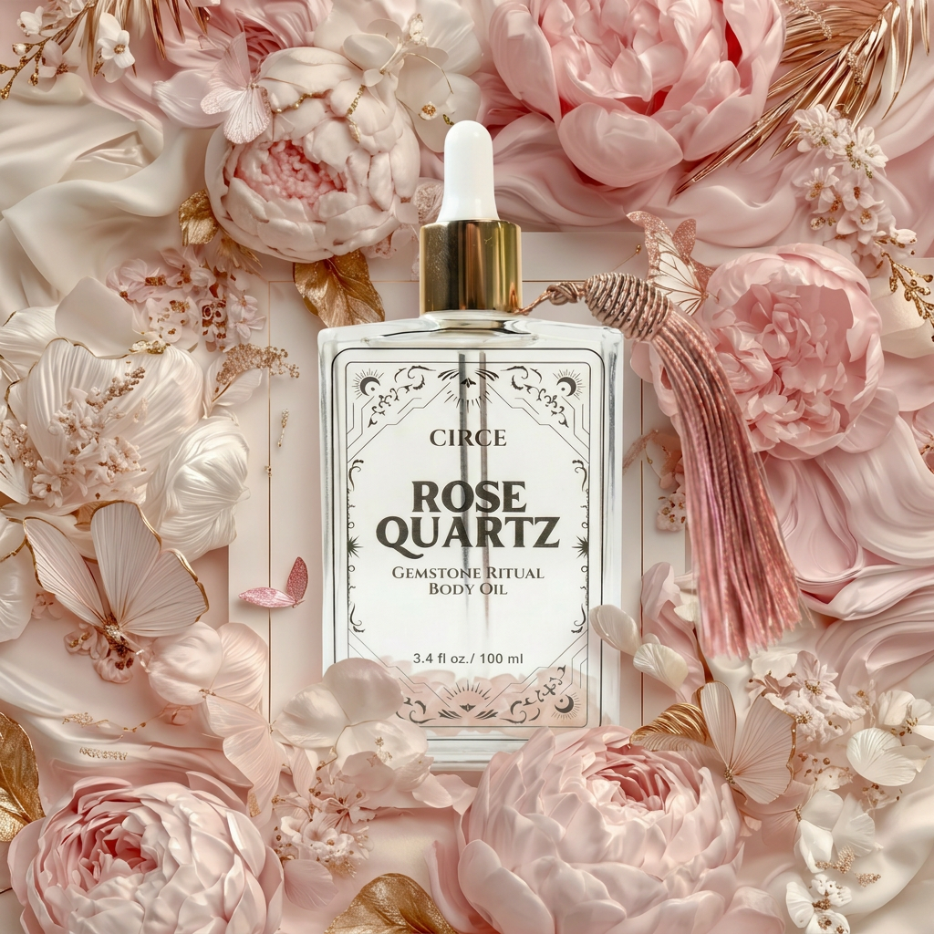 Rose Quartz Gemstone Body Oil – Japanese Cherry Blossom