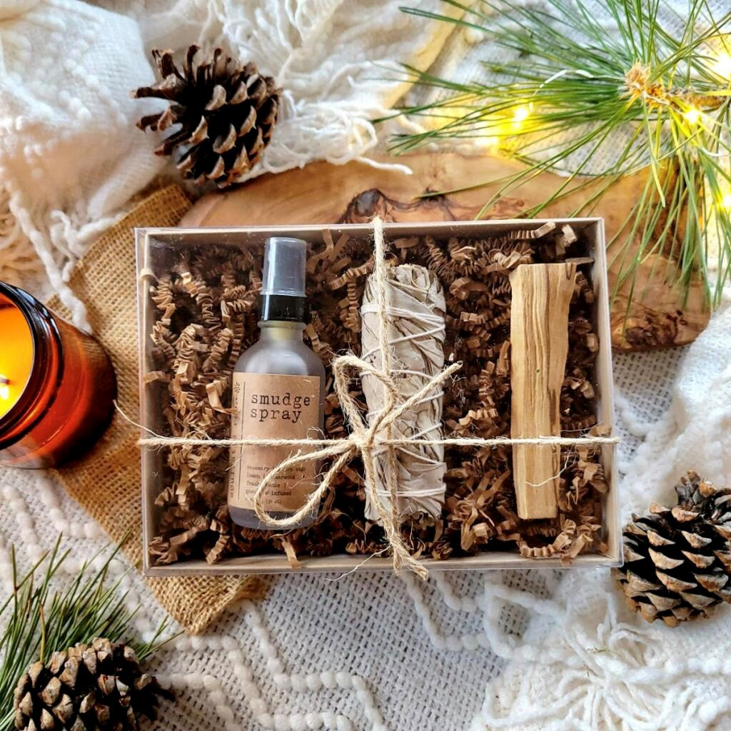 Amethyst Smudge Spray & Sage Cleansing Ritual Set