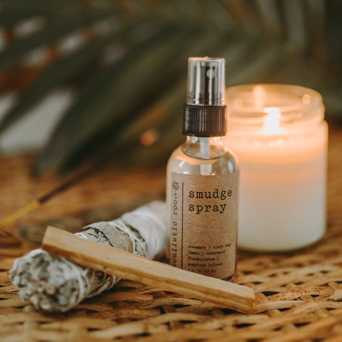 Amethyst Smudge Spray & Sage Cleansing Ritual Set