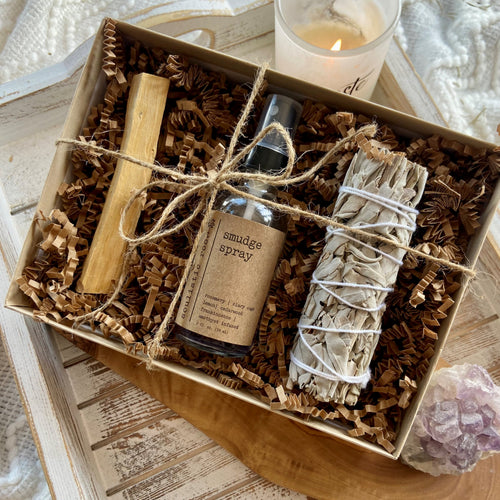 Amethyst Smudge Spray & Sage Cleansing Ritual Set