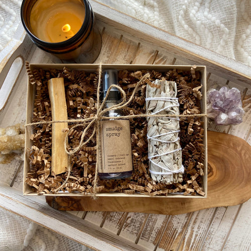 Amethyst Smudge Spray & Sage Cleansing Ritual Set